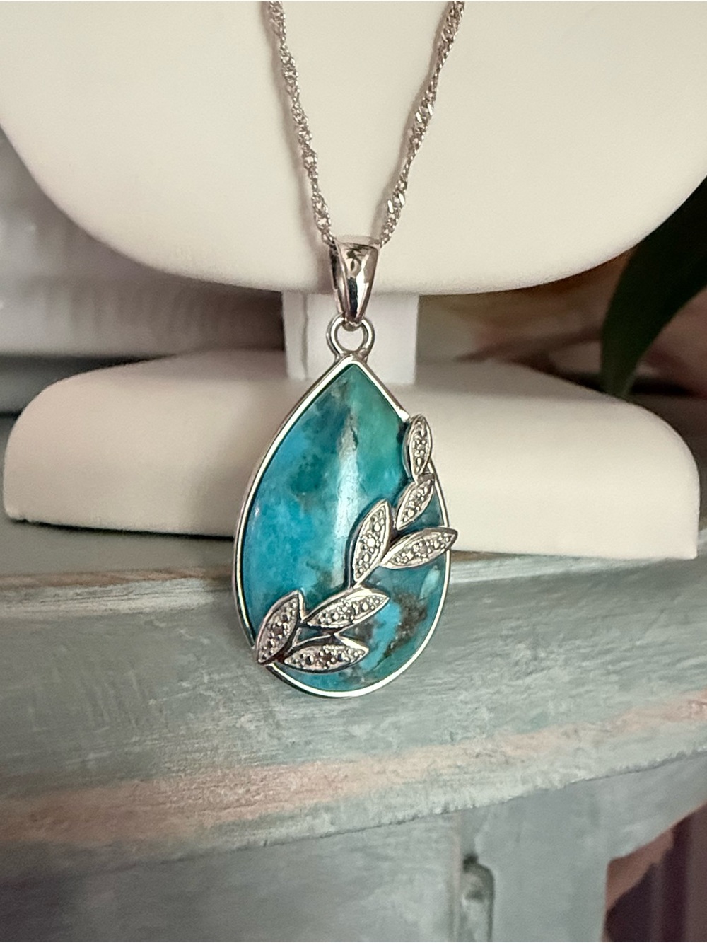 925 Sterling Silver BBJ Stone Pendant & Necklace